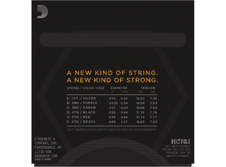 D'addario NYXL1046BT (010-046) El. Gitar Strenger 